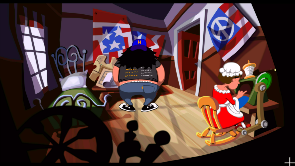 Screenshot aus dem Spiel Day of the Tentacle Remastered - Flagge